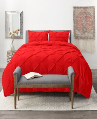 Pinch Pleat 3-Pc. Duvet Cover Set, Full