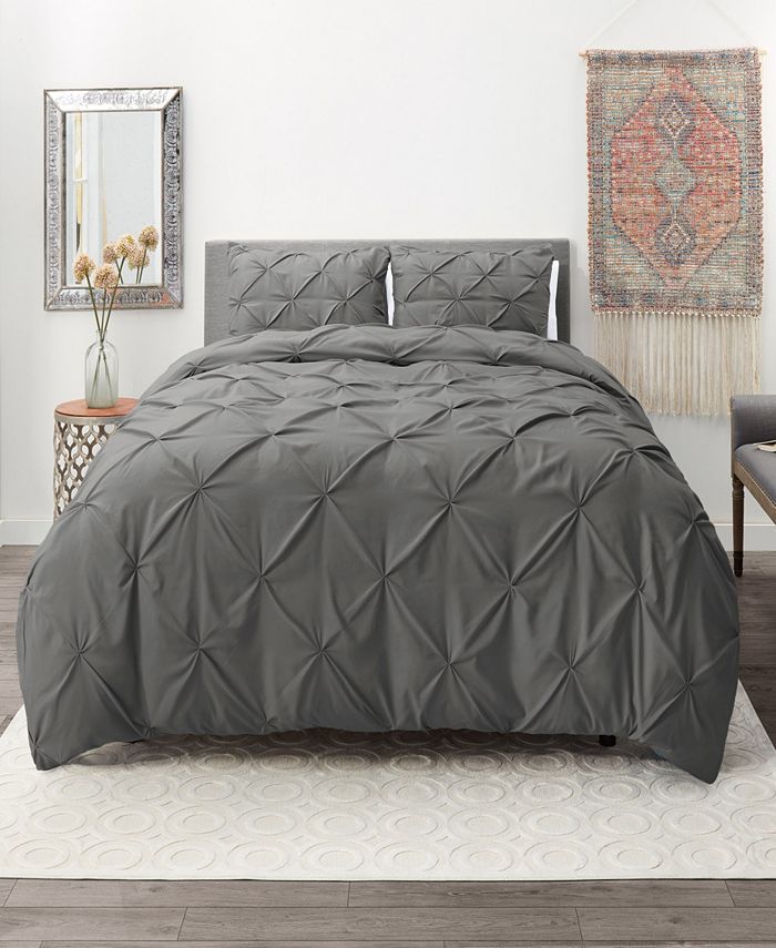 Nestl Bedding 2 Piece Pinch Pleat Duvet Cover Set, Twin & Reviews Duvet Covers & Sets Bed