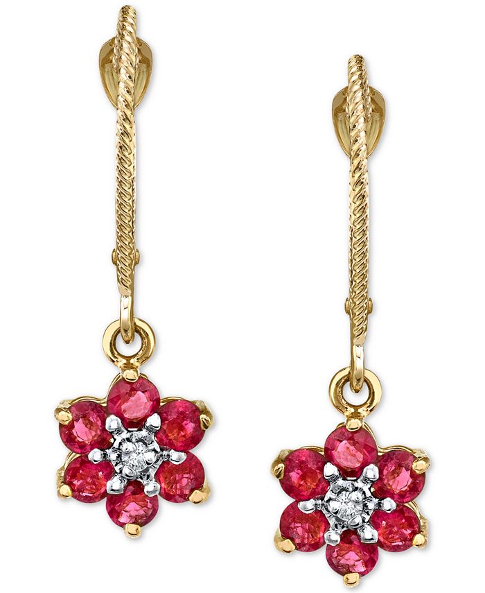 Macys hot sale ruby earrings