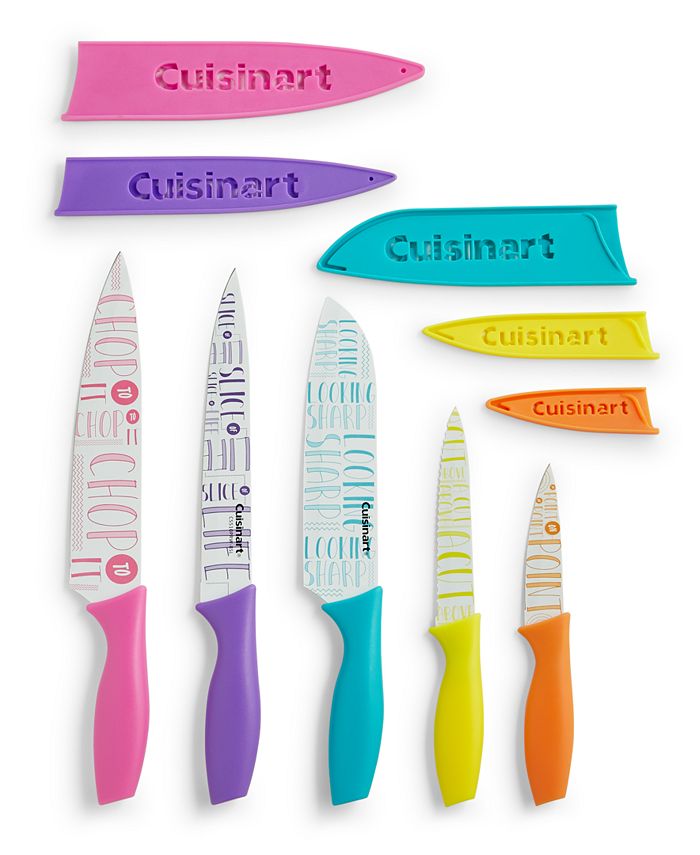 Cuisinart 10Pc. Printed Words Knife Set Macy's