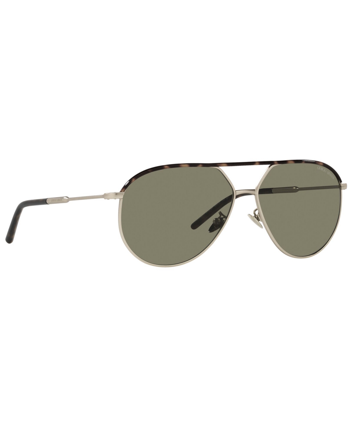 Shop Giorgio Armani Sunglasses, Ar6120j 60 In Matte Pale Gold,havana,green