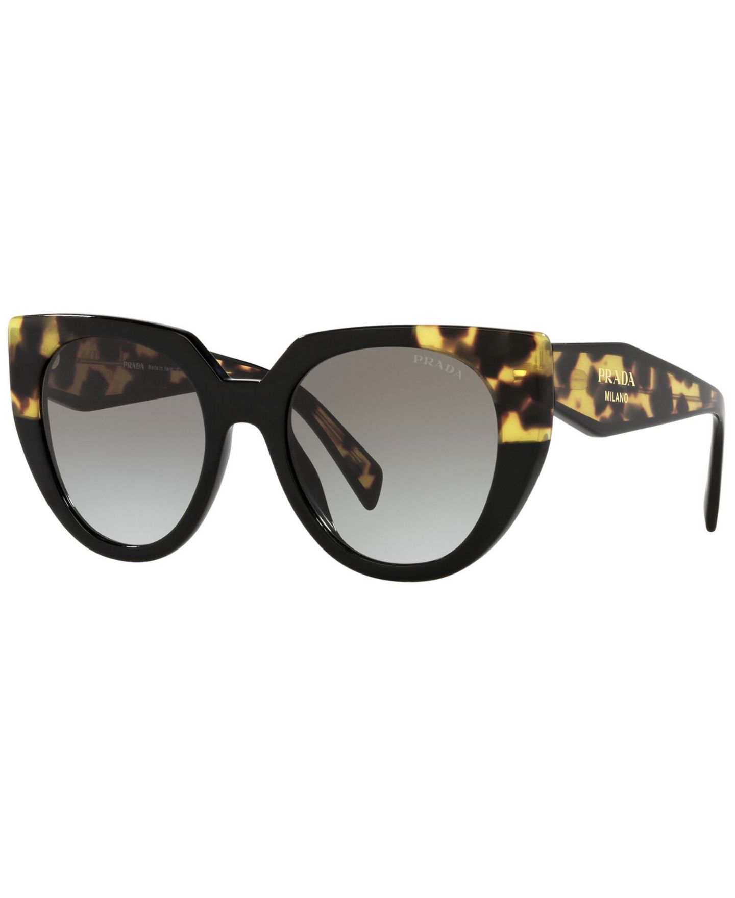 Женские солнцезащитные очки PRADA Cat Eye Sunglasses, PR 14WS, цвет: Чёрный / Черепаховый — фото 1