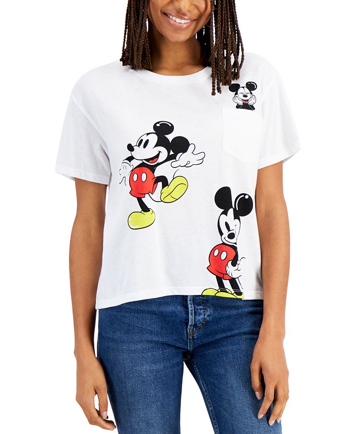 Disney Juniors' Oversized Mickey Mouse T-Shirt - Macy's