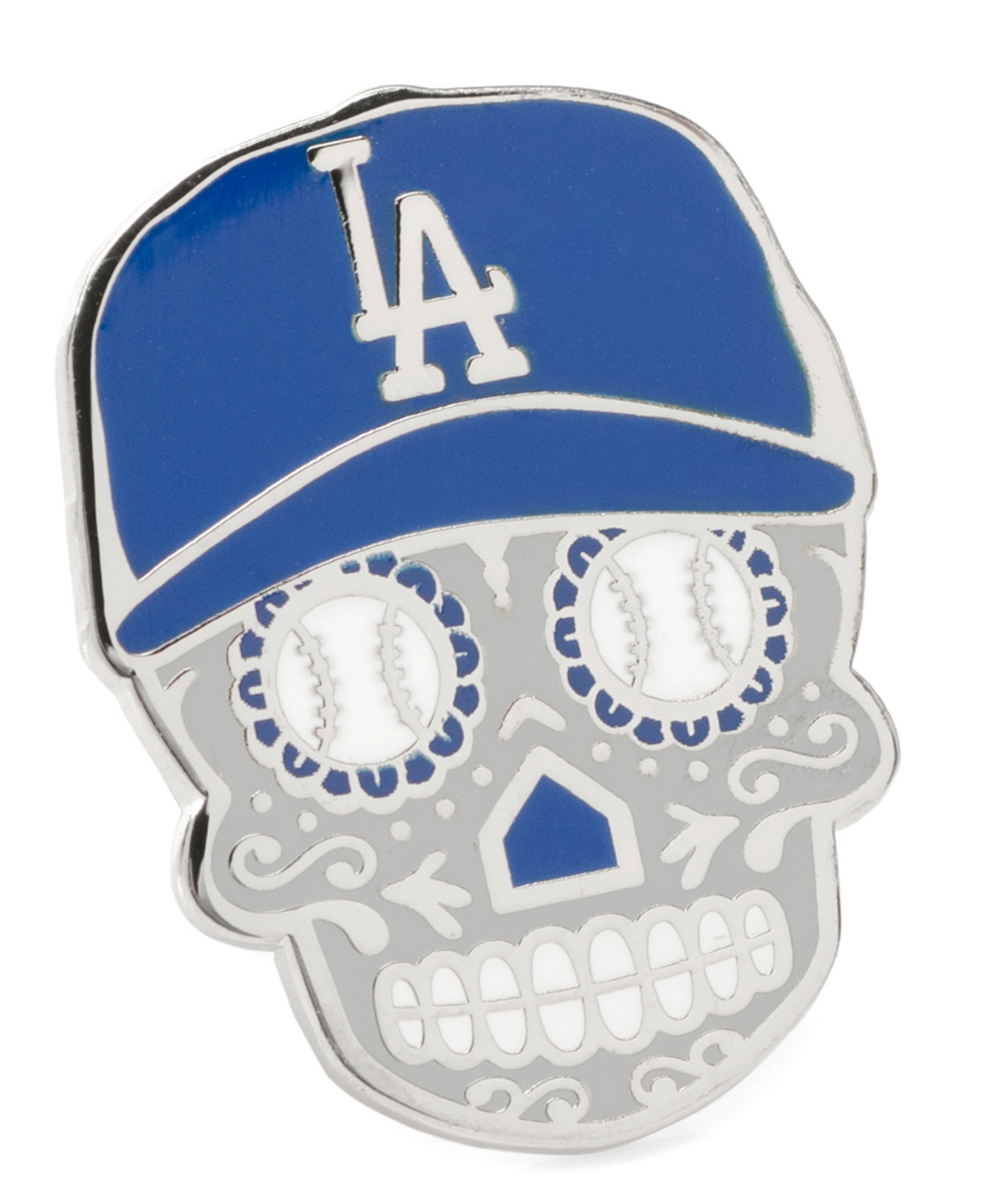 Men's Los Angeles Dodgers Sugar Skull Lapel Pin - White