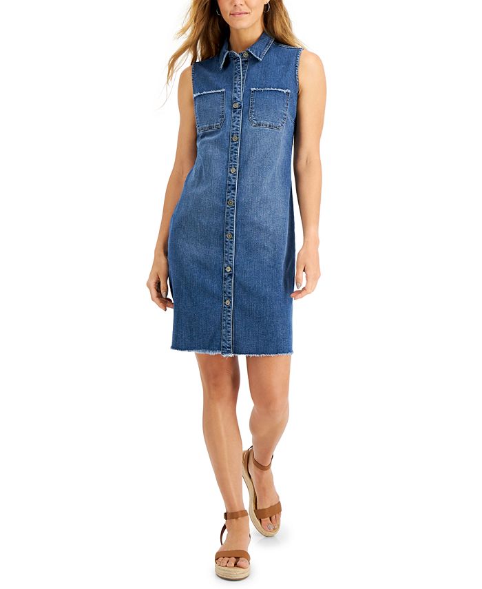 Macy's blue jean dress 2025