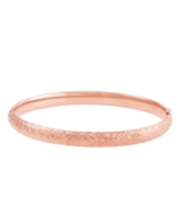 Textured Bangle Bracelet in 10k Gold, White Gold and Rose Gold - Rose Gold