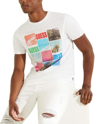 GUESS - Men's Eco Postcard Logo Graphic T-Shirt