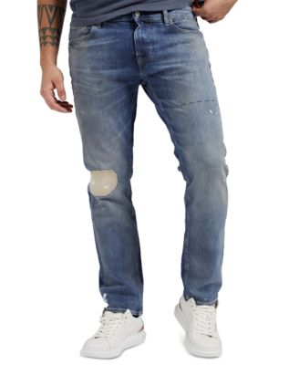 GUESS - Men's Eco Angels Skinny-Fit Destroyed Jeans