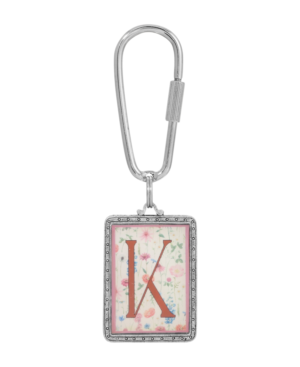 2028 Initial A-z Floral Key Fob - Multi-K