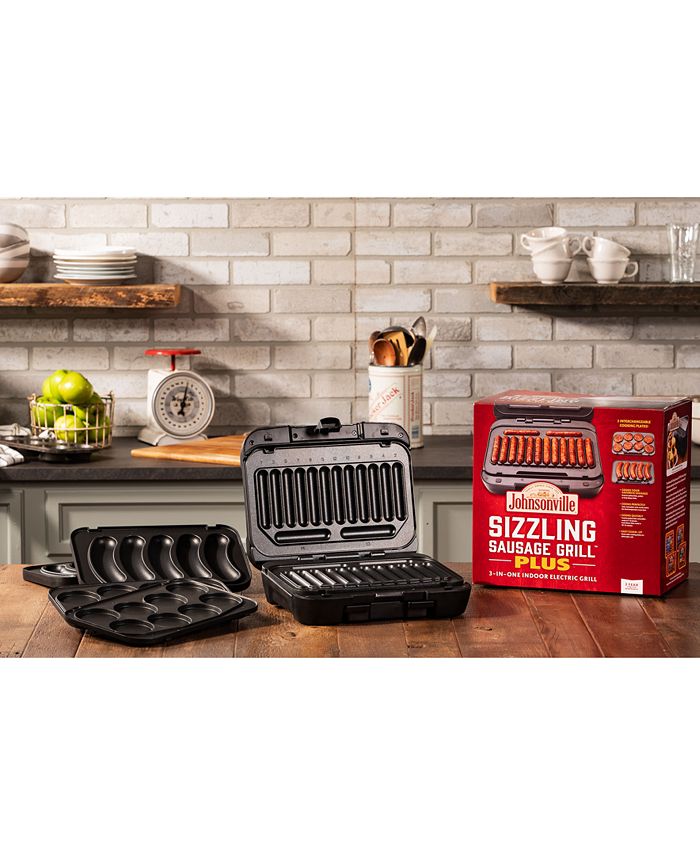 Johnsonville BTG0500 Sizzling Sausage 3in1 Indoor Electric Grill Macy
