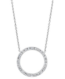 EFFY® Diamond Circle 18" Pendant Necklace (1/2 ct. t.w.) in 14k White Gold