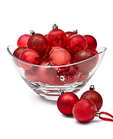Christmas Cheer Set of 30 Assorted Shatterproof Ball Ornaments, Created for Macy's