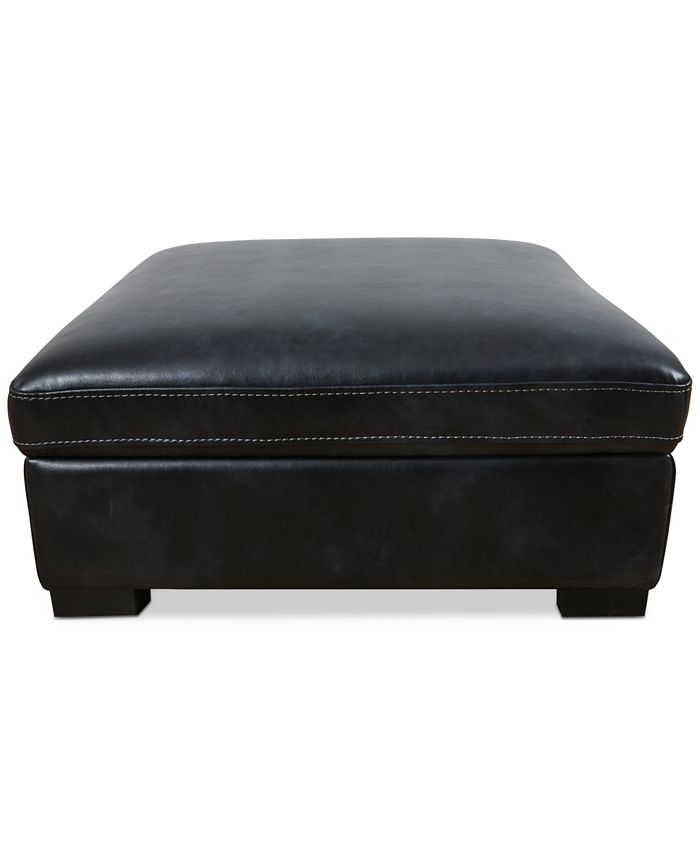 Furniture Madilex 36" Beyond Leather Ottoman, Created for Macy's