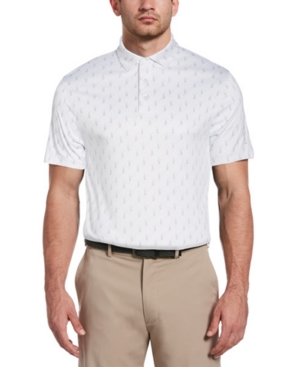 Pga Tour Men's Stretch Golf-Print Polo Shirt