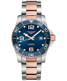Men's Swiss Automatic HydroConquest Two-Tone Stainless Steel Bracelet Watch 41mm