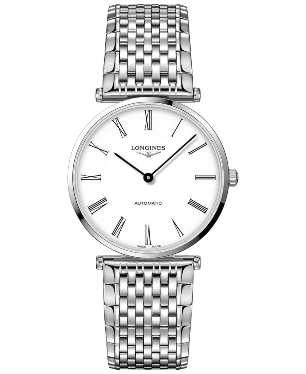 Longines Women's Swiss Automatic La Grande Classique De  Stainless Steel Bracelet Watch 38mm In White