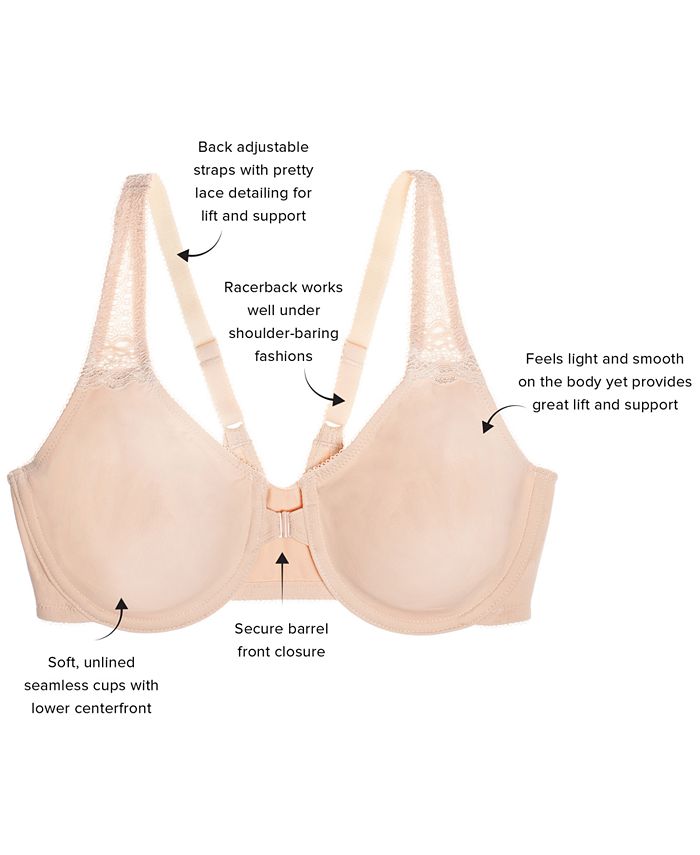 Wacoal - Women's Soft Embrace Lace Detail Front-Close Bra 851311
