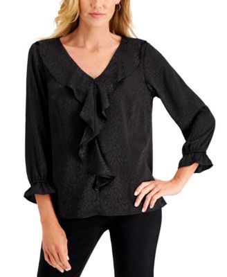 macy's petite women's blouses