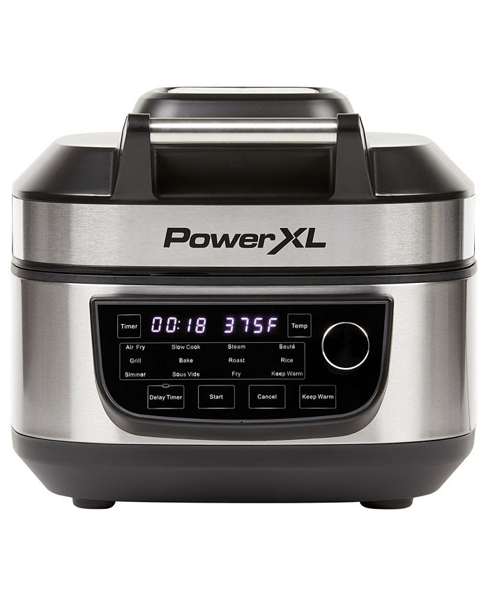 PowerXL Contact Grill Plus, 4 Serving, Black, 1200 Watts