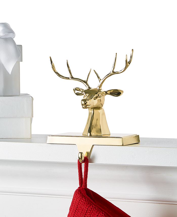 Holiday Lane Evergreen Dreams Dear Head Stocking Holder, Created for