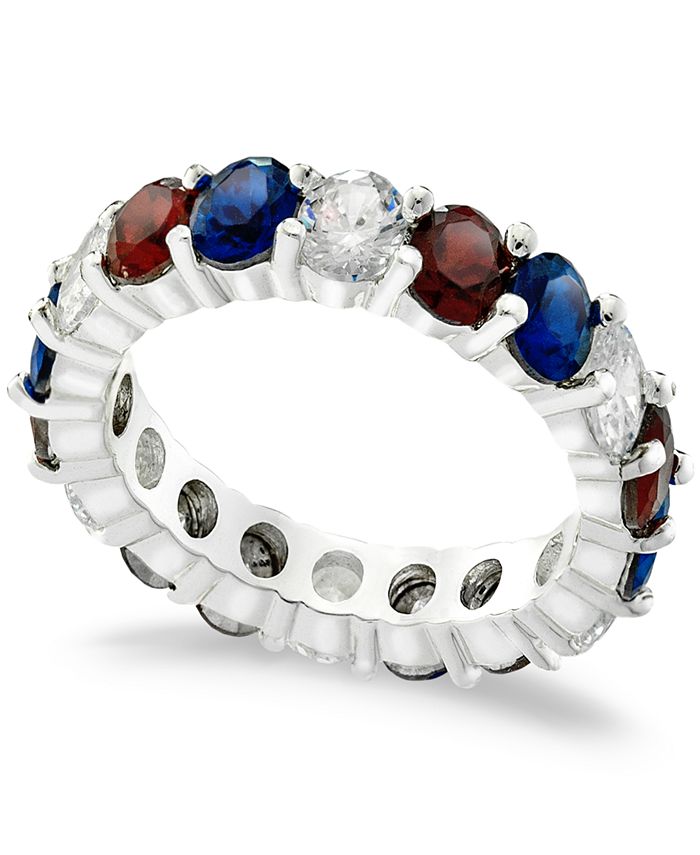 Red white and blue store ring