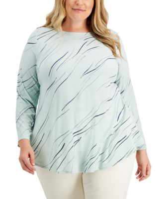 macys plus size tops