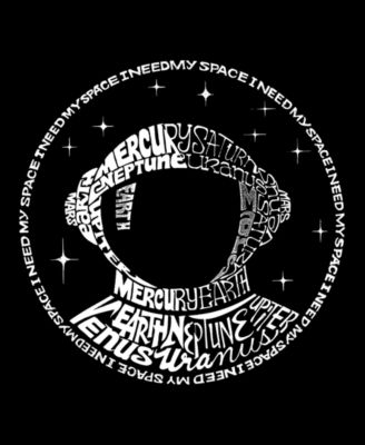 Men's I Need My Space Astronaut Raglan Baseball Word Art T-shirt