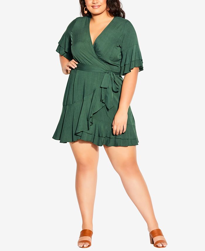 City chic ruffle dress new arrivals