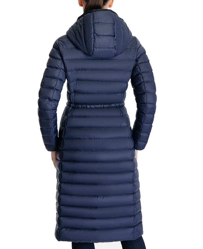 Michael Kors Women's Hooded Anorak Packable Down Maxi Puffer Coat ...