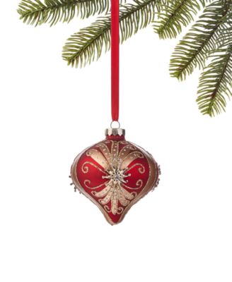 Holiday Lane - Renaissance Red & Gold Ornament