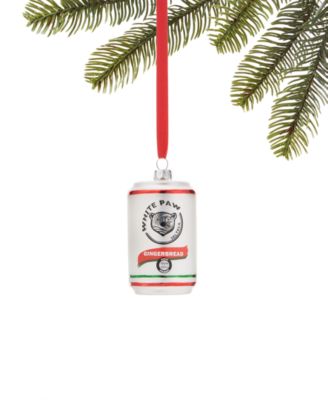 Holiday Lane - Foodie and Spirits White Paw Can with Bear Ornament