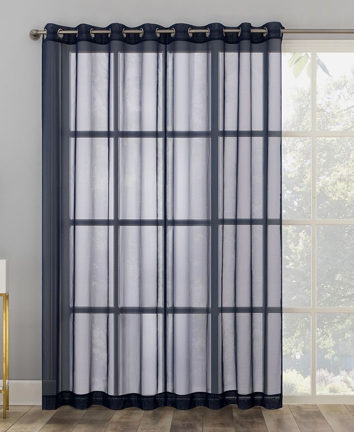 No 918 Voile Sheer Grommet Sliding, Patio Door Curtain Panel Grommet