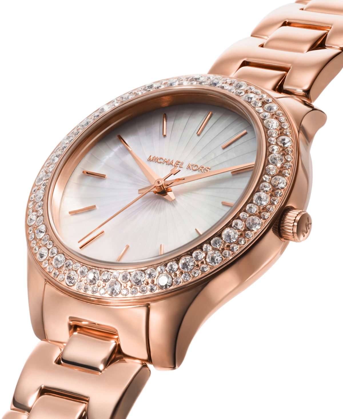 Shop Michael Kors Women's Liliane Rose Gold-tone Stainless Steel Bracelet Watch 36mm