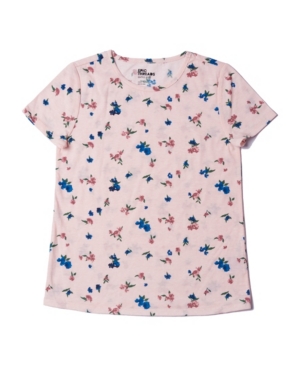 Big Girls Short Sleeve All Over Print Basic Tee