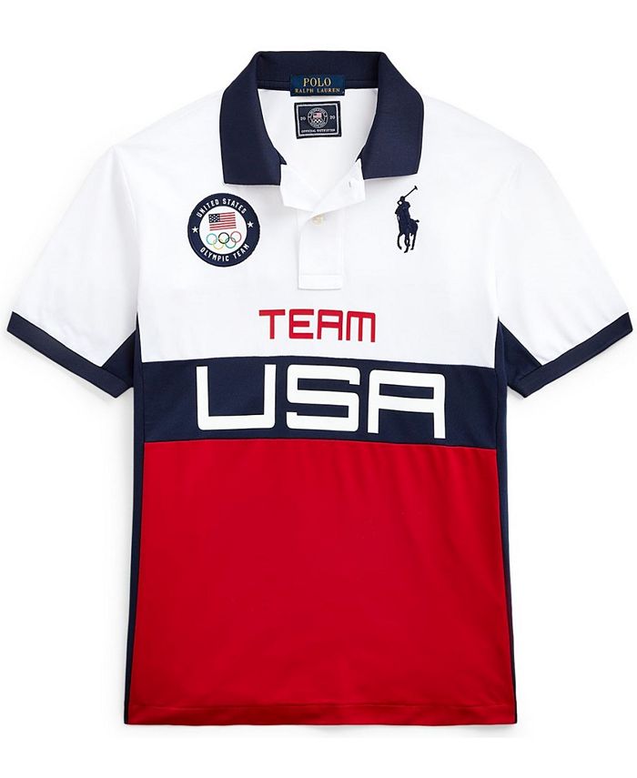 Polo Ralph Lauren Big Boys Team USA Stretch Mesh Polo T-shirt - Macy's