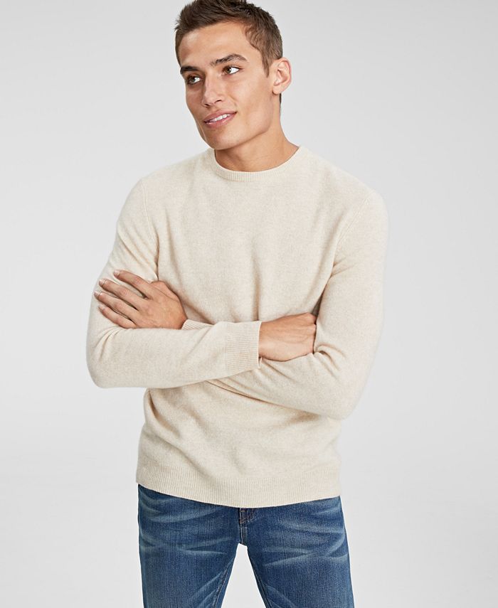 Club Room Cashmere Crew-Neck Sweater, Created for Macy's - Macy's