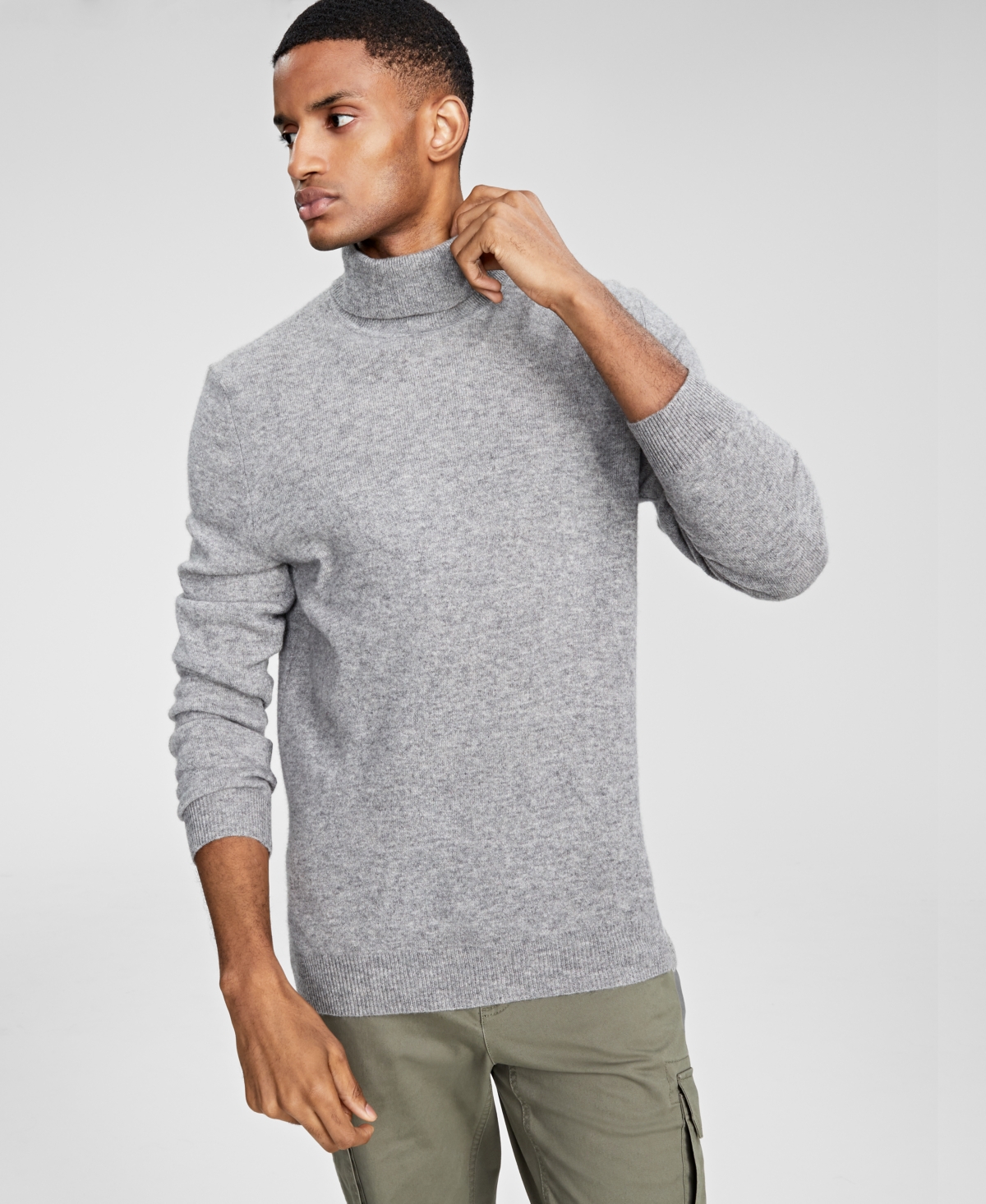 Club Room Men's Cashmere Turtleneck Sweater, Created for Macy's