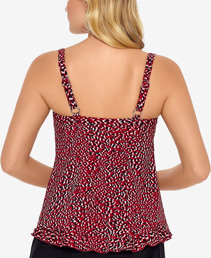 Swim Solutions VNeck Ruffle Bottom Tankini Top Macy's