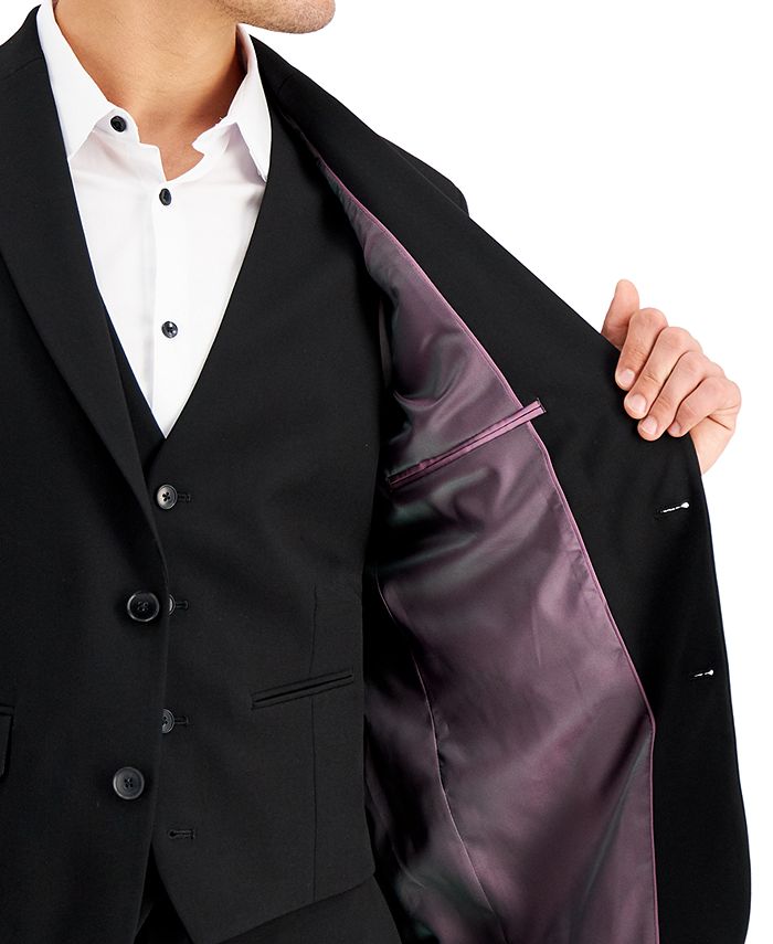 INC International Concepts Men's Slim-Fit Black Solid Suit Jacket