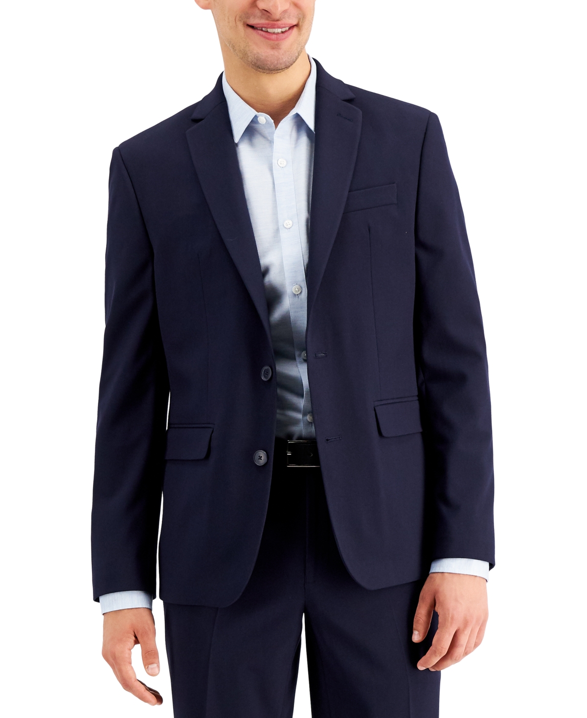 Men's Slim-Fit Navy Solid Suit Jacket, Created for Macy's - Timeless Navy Combo