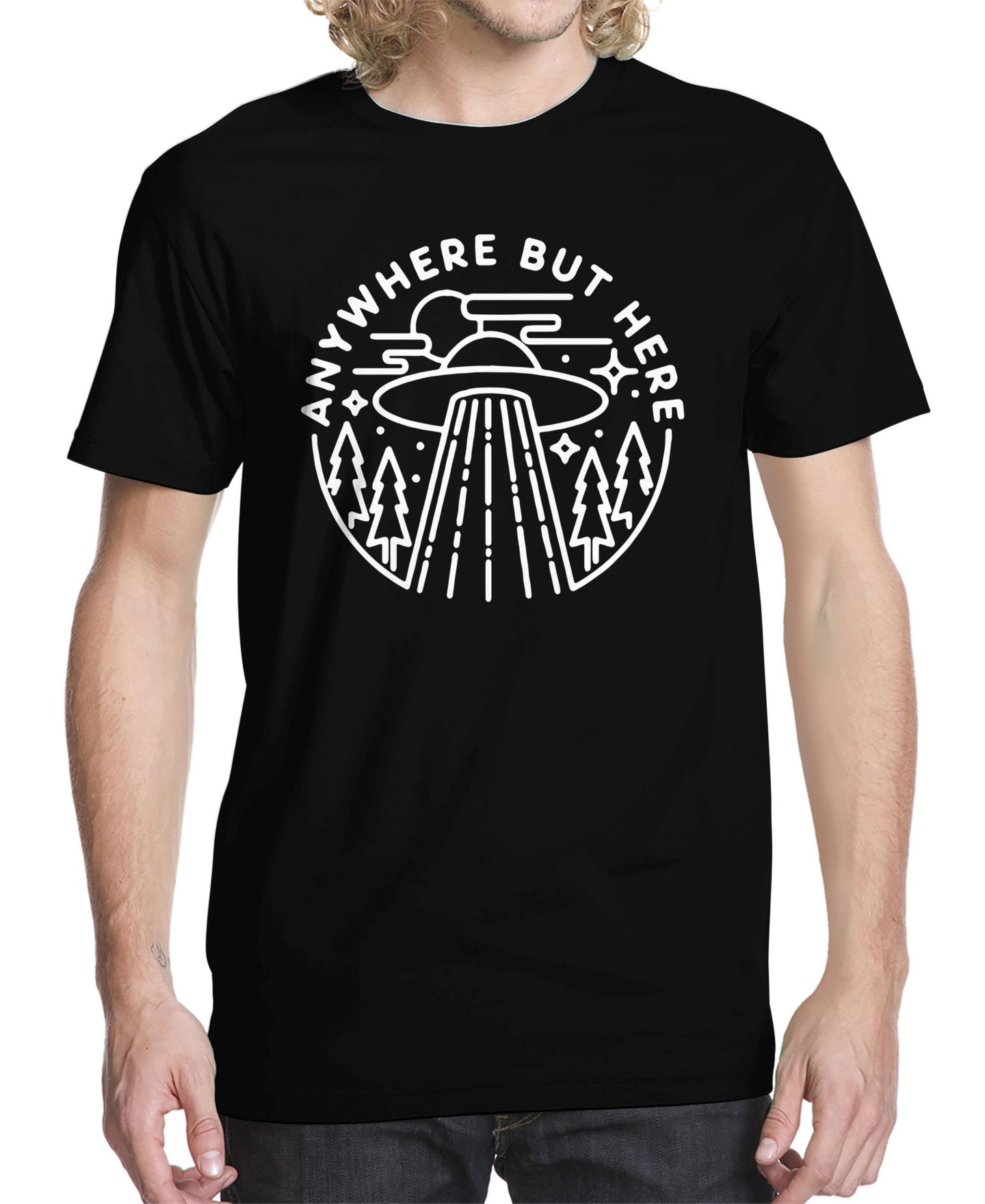 Мужская футболка Buzz Shirts Anywhere But Here Graphic — фото 1