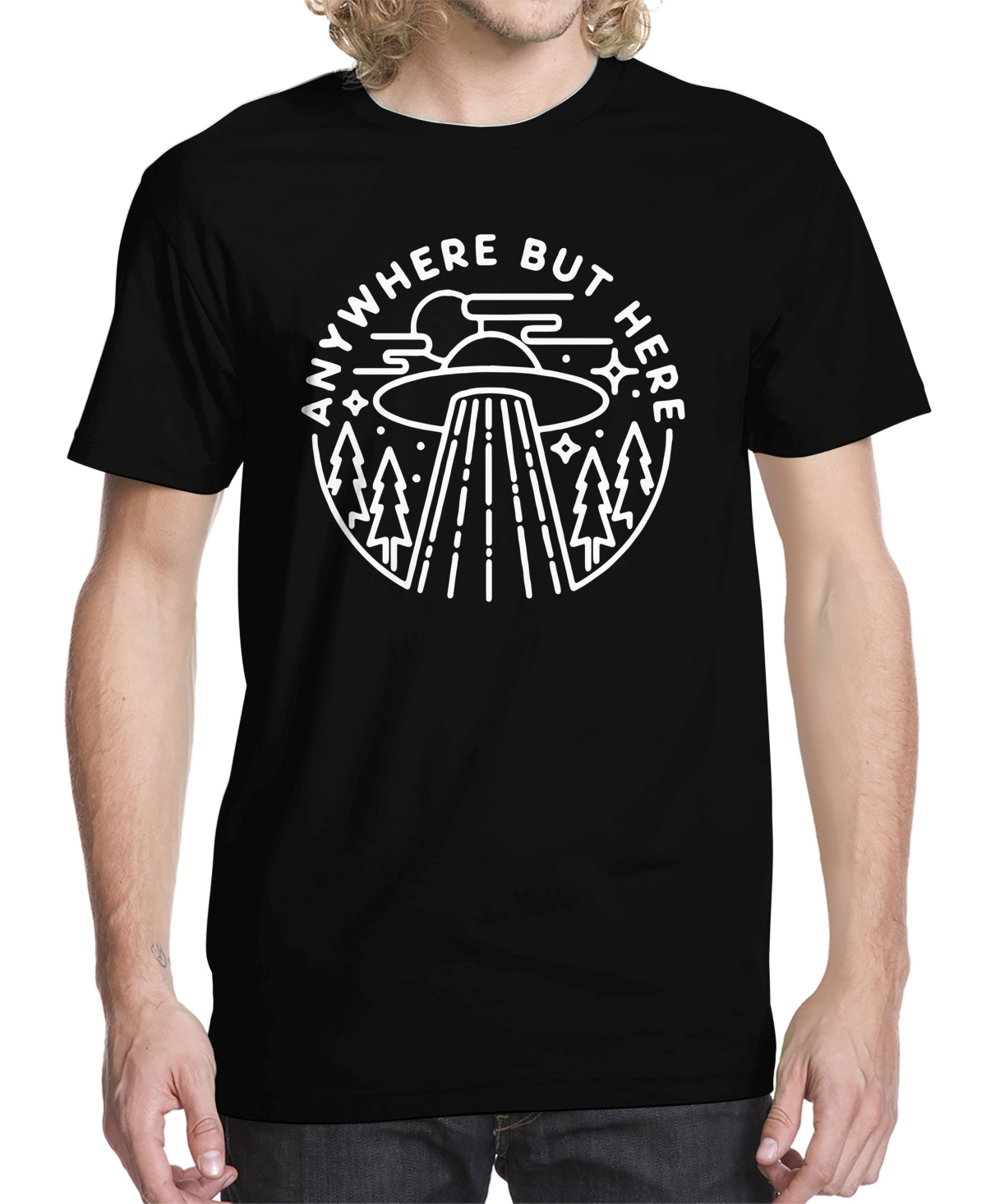 Buzz Shirts Men's Anywhere But Here Graphic T-shirt