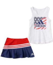 Baby Girls Sport Tank Top and Skorts Set, 2 Piece