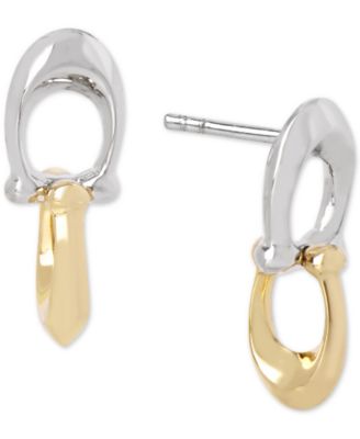 coach double c earrings