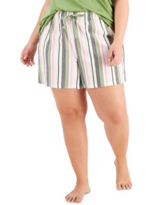 Jenni - Plus Size Printed Woven Pajama Shorts