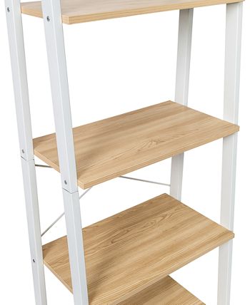 Honey Can Do - Wood & Metal A-Frame Ladder Shelf with 5-Tiers