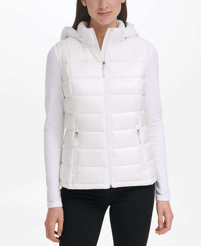 Charter Club Women's Packable Hooded Down Puffer Vest, Created for Macy ...