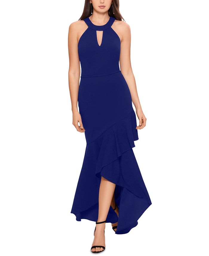 keyhole halter gown