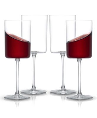 JoyJolt Claire Red Wine Glasses, Set of 4