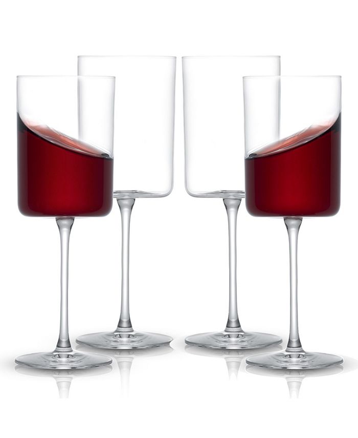 JoyJolt Claire Set of 4 (14 oz) Red Wine Glasses